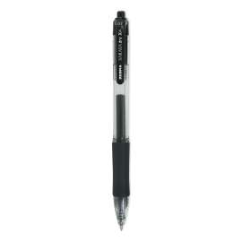 Sarasa Dry Gel X20 Gel Pen, Retractable, Medium 0.7 mm, Black Ink, Clear Barrel, 10/Pack