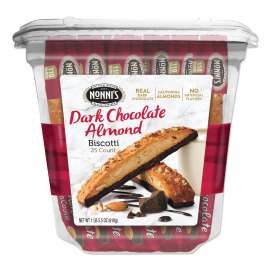 NONNI'S Biscotti Dark Chocolate Almond, 25 Count