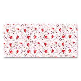 Corobuff Corrugated Paper Roll, 48" x 25 ft, Cupids Hearts