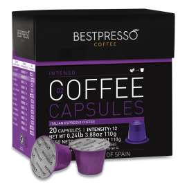 Nespresso Intenso Italian Espresso Pods, Intensity: 12, 20/Box