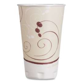 Trophy Plus Dual Temperature Insulated Cups in Symphony Design, 16 oz, Beige, 50/Pack, 15 Packs/Carton