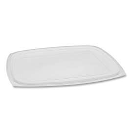 Showcase Deli Container Lid, Flat Lid For 3-Compartment 48/64 oz Containers, 9 x 7.38 x 0.19, Clear, Plastic, 220/Carton