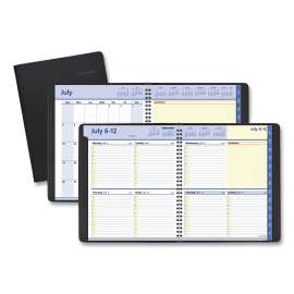 QuickNotes Weekly/Monthly Planner, 10 x 8, Black Cover, 13-Month (July to July): 2022 to 2023