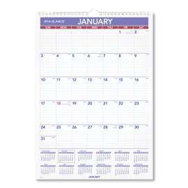 Monthly Wall Calendar with Ruled Daily Blocks, 12 x 17, White Sheets, 12-Month (Jan to Dec): 2023