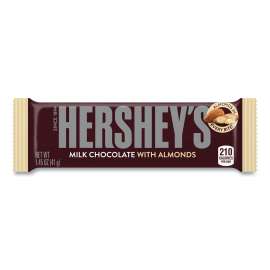 Milk Chocolate with Almonds, 1.45 oz Bar, 36/Box, Delivered in 1-4 Business Days