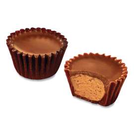 Peanut Butter Cups Miniatures Bulk Box, Milk Chocolate, 105 Pieces, 32.55 oz Box, Delivered in 1-4 Business Days