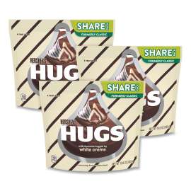 HUGS Candy, Milk Chocolate with White Creme, 1.6 oz Bag, 3 Bags/Pack, Delivered in 1-4 Business Days