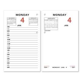Two-Color Desk Calendar Refill, 3.5 x 6, White Sheets, 2023
