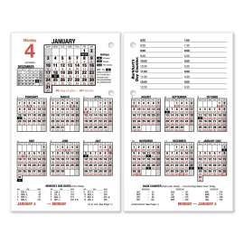 Burkhart's Day Counter Desk Calendar Refill, 4.5 x 7.38, White Sheets, 2023