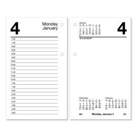Desk Calendar Recycled Refill, 3.5 x 6, White Sheets, 2023