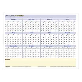 QuickNotes Mini Erasable Wall Planner, 16 x 12, White/Blue/Yellow Sheets, 12-Month (Jan to Dec): 2023