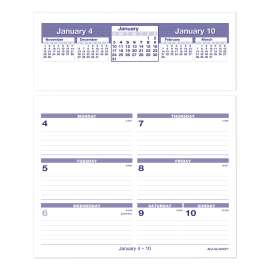 Flip-A-Week Desk Calendar Refill, 7 x 6, White Sheets, 2023