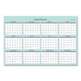 Picadilly Laminated Erasable Wall Calendar, Geometric Artwork, 36 x 24, White/Teal Sheets, 12-Month (Jan-Dec): 2023