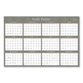 Adrianna Laminated Erasable Wall Calendar, 36 x 24, White/Taupe Sheets, 12-Month (Jan to Dec): 2023