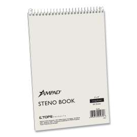 Steno Pads, Gregg Rule, White Cover, 60 Green-Tint 6 x 9 Sheets