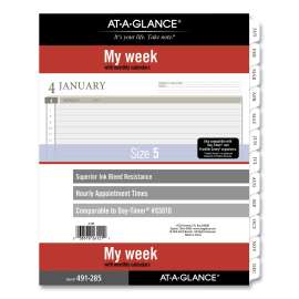 2-Page-Per-Week Planner Refills, 11 x 8.5, White Sheets, 12-Month (Jan to Dec): 2023