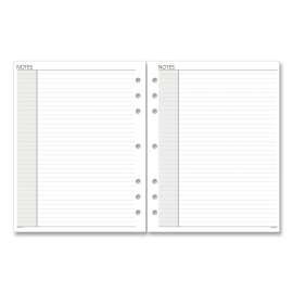 Lined Notes Pages for Planners/Organizers, 8.5 x 5.5, White Sheets, Undated