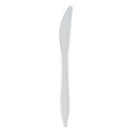 Mediumweight Polypropylene Cutlery, Knife, White, 1,000/Carton