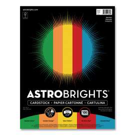 Color Cardstock -"Primary" Assortment, 65 lb Cover Weight, 8.5 x 11, Assorted Primary Colors, 100/Pack