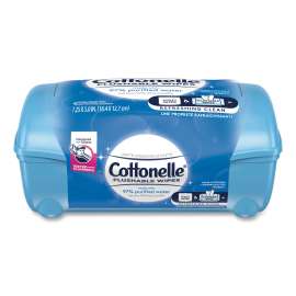 Fresh Care Flushable Cleansing Cloths, 1-Ply, 3.75 x 5.5, White, 42/Pack