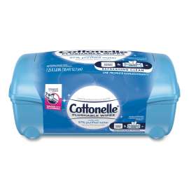 Fresh Care Flushable Cleansing Cloths, 1-Ply, 3.75 x 5.5, White, 42/Pack, 8 Packs/Carton