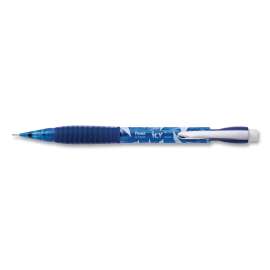 Icy Mechanical Pencil, 0.5 mm, HB (#2.5), Black Lead, Transparent Blue Barrel, Dozen