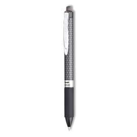 Oh! Gel Pen, Retractable, Medium 0.7 mm, Black Ink, Black Barrel, Dozen