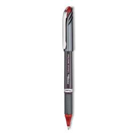 EnerGel NV Gel Pen, Stick, Bold 1 mm, Red Ink, Red Barrel, Dozen