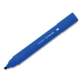 Permanent Marker, Tank-Style, Medium Chisel Tip, Blue, Dozen