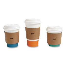 Paper Hot Cup Sleeves, Fits 10, 12, 16 oz Cups, Brown, 500/Pack