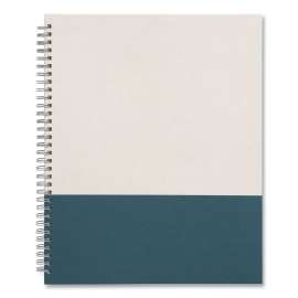 Wirebound Hardcover Notebook, 1 Subject, Narrow Rule, Gray/Teal Cover, 11 x 8.5, 80 Sheets