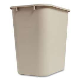 Open Top Indoor Trash Can, 10.25 gal, Plastic, Beige
