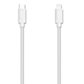 Braided Apple Lightning Cable to USB-C Cable, 6 ft, White