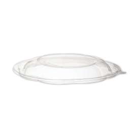 Renewable and Compostable Lids for 24, 32 and 48 oz Salad Bowls, Clear, Plastic, 300/Carton