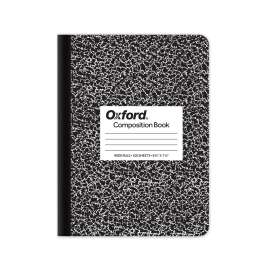 Composition Book, Wide/Legal Rule, Black Marble Cover, 9.75 x 7.5, 100 Sheets