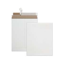 Photo/Document Mailer, Cheese Blade Flap, Redi-Strip Adhesive Closure, 9.75 x 12.5, White, 25/Box