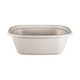 Fiber Containers, 48 oz, 8.5" Diameter x 3"h, Natural, Paper, 400/Carton