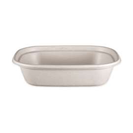 Fiber Containers, 32 oz, 8.5" Diameter x 2"h, Natural, Paper, 400/Carton