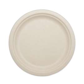 Fiber Plates, 9" dia, Natural, 1,000/Carton