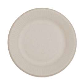 Fiber Plates, Ripple Edge, 6" dia, Natural, 1,000/Carton