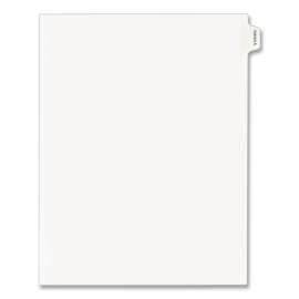 Allstate-Style Legal Side Tab Dividers, 26-Tab, Exhibit A, 11 x 8.5, White, 25/Pack