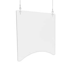 Hanging Barrier, 23.75" x 23.75", Acrylic, Clear, 2/Carton