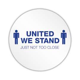 Personal Spacing Discs, United We Stand, 20" dia, White/Blue, 50/Carton