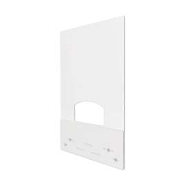 Mounting Safety Barrier with Pass Thru, 31.5" x 38", Polycarbonate, Clear, 2/Carton