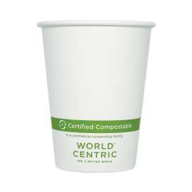 Paper Hot Cups, 12 oz, White, 1,000/Carton