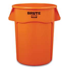 Brute Round Container, 32 gal, Resin, Orange