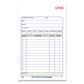3-Part Sales Book, 12 Lines, Three-Part Carbonless, 4.19 x 7.19, 50 Forms/Pad, 10 Pads/Carton
