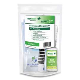 Safety 1st Five-Day Personal Protection Kit, 22 Pieces, Resealable Bag, 1 Kit, Delivered in 1-4 Business Days