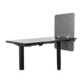 Desk Modesty Adjustable Height Desk Screen Cubicle Divider and Privacy Partition, 23.5 x 1 x 36, Polyester, Gray