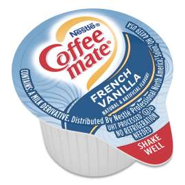 Liquid Coffee Creamer, French Vanilla, 0.38 oz Mini Cups, 50/Box, 4 Boxes/Carton, 200 Total/Carton